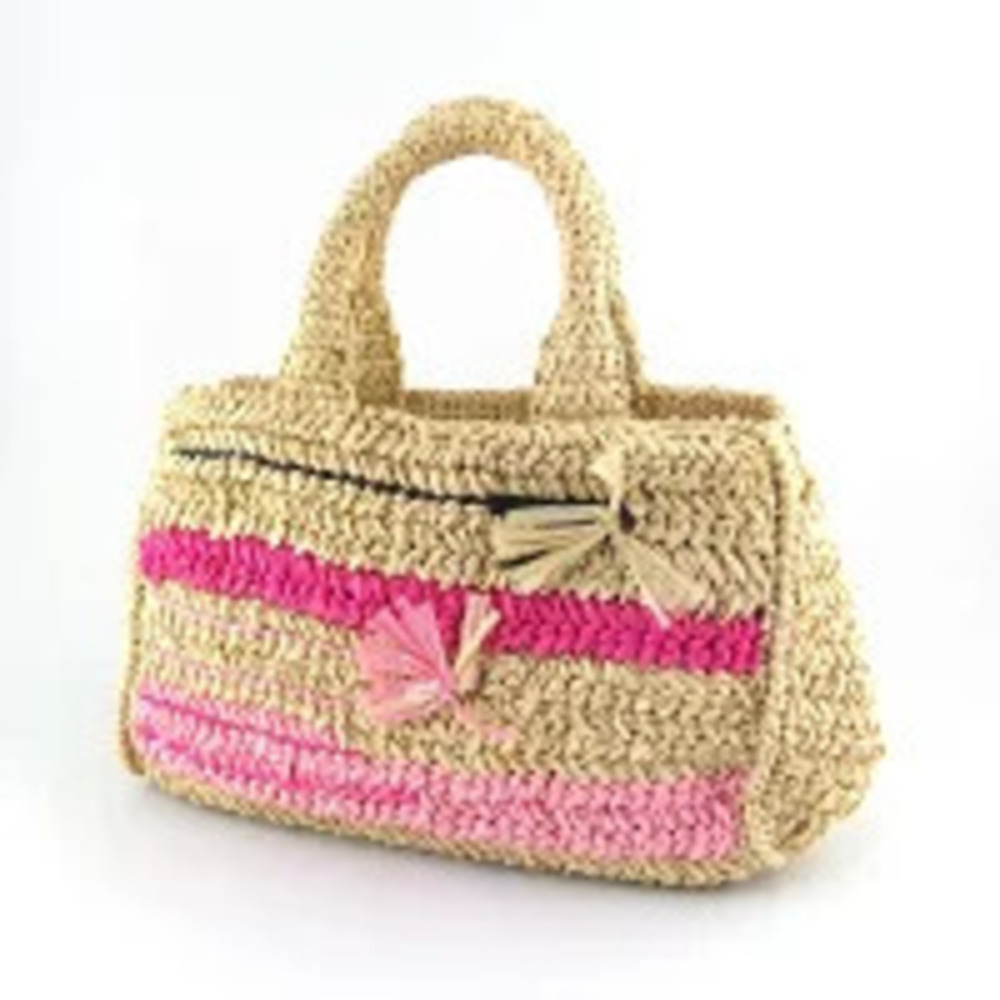 Prada Canapa Bag Tote Raffia - Picture 2 of 9